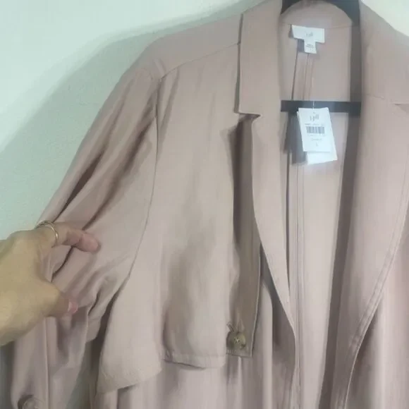 J.jill long jacket new with tags, size LBEAUTIFUL! Beige, tan and blush color.